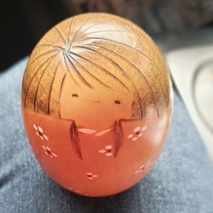 Vintage wooden carved Kokeshi doll